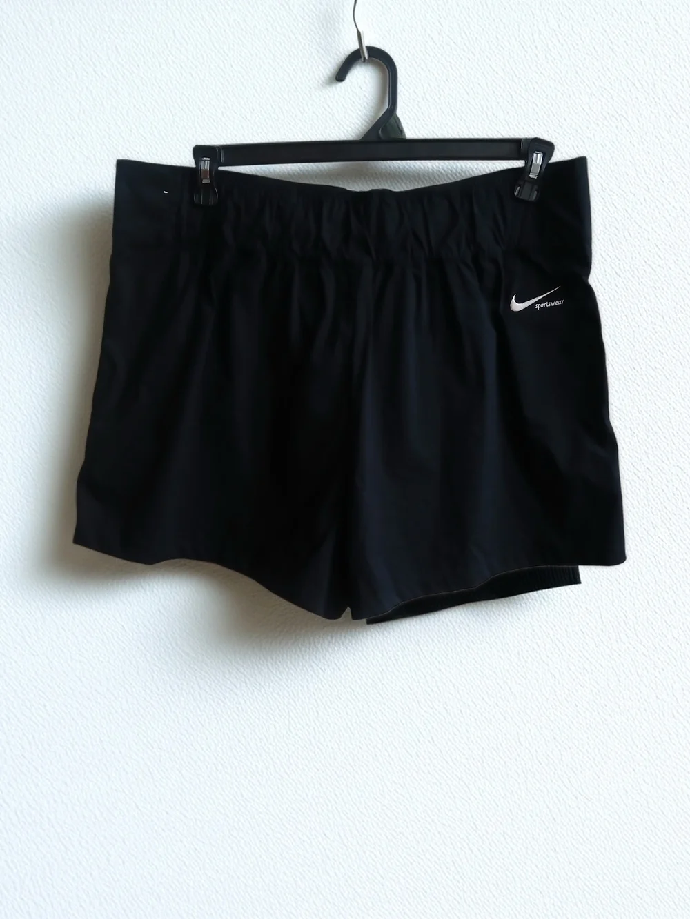 Womans  Nike Women's Black Athletic Shorts with Front Zipper